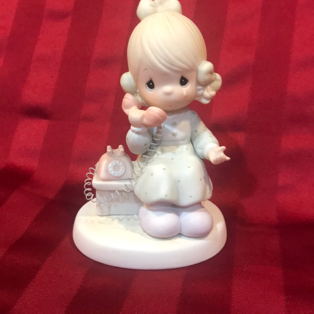 Precious Moments Pink and White Figurine